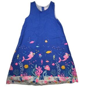 Tommy Bahama Kids Girls Under The Sea Mermaid Dress Blue Size 8 Sleeveless Lined